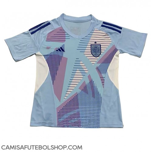 Camisa de time de futebol Espanha Goleiro Replicas 2º Equipamento Europeu 2024 Manga Curta